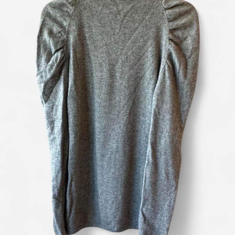 Jardin des Orangers Majorelle grey Cashmere Sweater ruched Shoulders Sz S